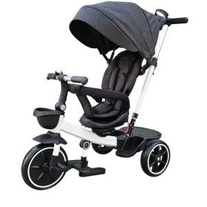 欧洲高品质可折叠儿童三轮车带天篷最畅销的婴儿推车三轮车triciclo