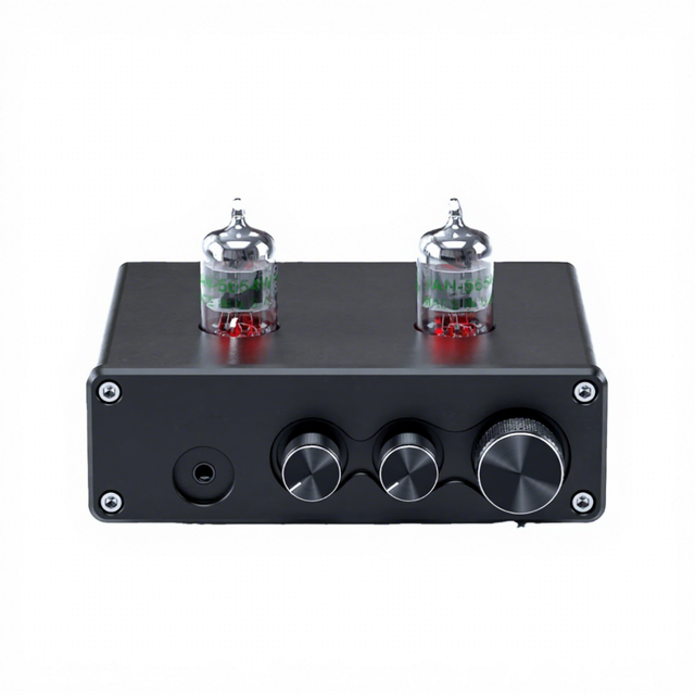 Audio Home Amplifier for Turntable Phonograph with 5654W Vacuum Tube Amplifier HiFi BOX X4 2.0 Channel Aluminium