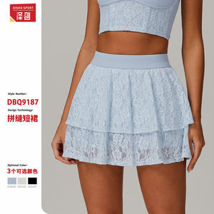 Minifalda Deportiva Disko Sport Yoga, Transpirable, de Malla, para Mujer, para Correr, Tenis, DBQ9187 - Product Image 3