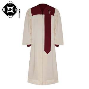 Robes de choeur blanches d'église d'harmonie personnalisées de haute qualité avec croix - Product Image 1