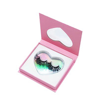 Nouvelle boîte de rangement de cils en forme de cœur personnalisée pour la saint-valentin avec LOGO imprimé
