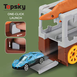 Nuevas llegadas, vehículos de transporte portátiles educativos, camión de aleación con temática de animales, coche de juguete de plástico para niños - Product Image 3