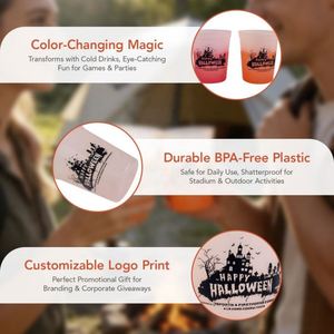 Gobelets de stade promotionnels en plastique PP de 12 oz, incassables, de haute qualité, couleur changeante - Product Image 2