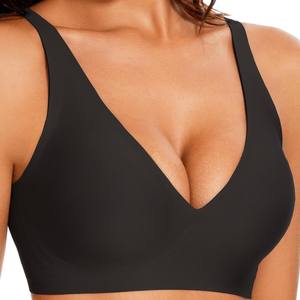 Reggiseno senza soluzione di continuità all'ingrosso della fabbrica Plus Size senza fili per le donne Push up imbottito reggiseni da <span class=keywords><strong>donna</strong></span> a copertura completa imbottito Bralettes - Product Image 1