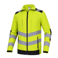 Chaqueta de Seguridad Reflectante Personalizada de Alta Visibilidad, Chaqueta de Trabajo en Carretera de Poliéster Softshell
