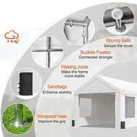 Tente de camping multifonctionnelle imperméable et coupe-vent, abri extérieur portable, tente de garage pour le stockage et le camping