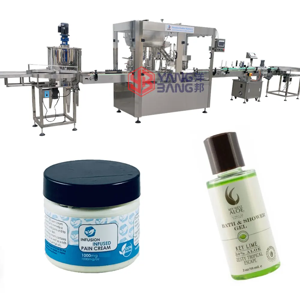 Automatic 4 Heads Lotion Bottle Cosmetic Filler Cream Piston Jar Filling and Capping Machine