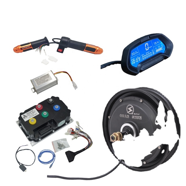 QSMOTOR 3000W 60V 80kph BLDC In-Wheel Hub Motor KLS7230H Controller 10*2.15inch Brushless Electric Scooter Motor Kits