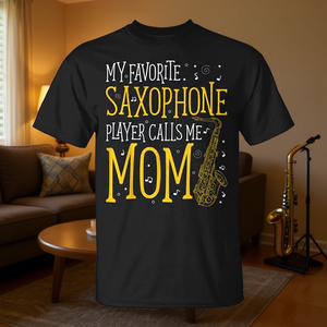 Mon saxophoniste préféré m'appelle maman T-shirt Cadeau pour maman saxophoniste - Product Image 3