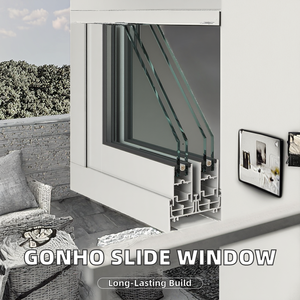 Moderne Handmatige Opener Dubbele Beglazing Aluminiumlegering Roestvrijstalen Klamboe Sjerp Horizontaal Venster - Product Image 5