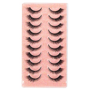 Offre Spéciale – Faux Cils Effet Œil de Chat Épais 5D pour un Courbe Naturel, Style Européen et Américain, Lot de 10 Paires, Vente en Gros - Product Image 2