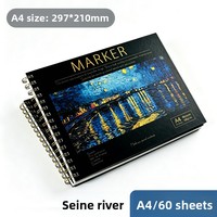 Carnet de dessin A4 professionnel pour marqueurs et gouache, idéal pour les étudiants, cadeau parfait pour les artistes et les dessinateurs de bandes dessinées