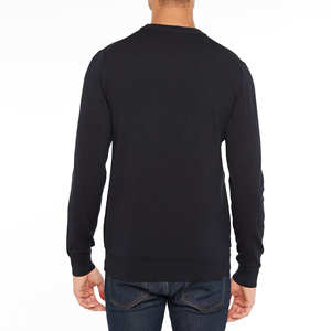 เสื้อสเวตเตอร์แขนยาวของผู้ชายลวดลายสีพื้นเทคนิคการย้อมเส้นด้าย - Product Image 3