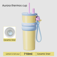 Vaso Térmico de Gran Capacidad con Aislamiento al Vacío, Antiderrames, Apto para Lavavajillas, Unisex, de Alta Calidad, con Pajita para Café y Hielo