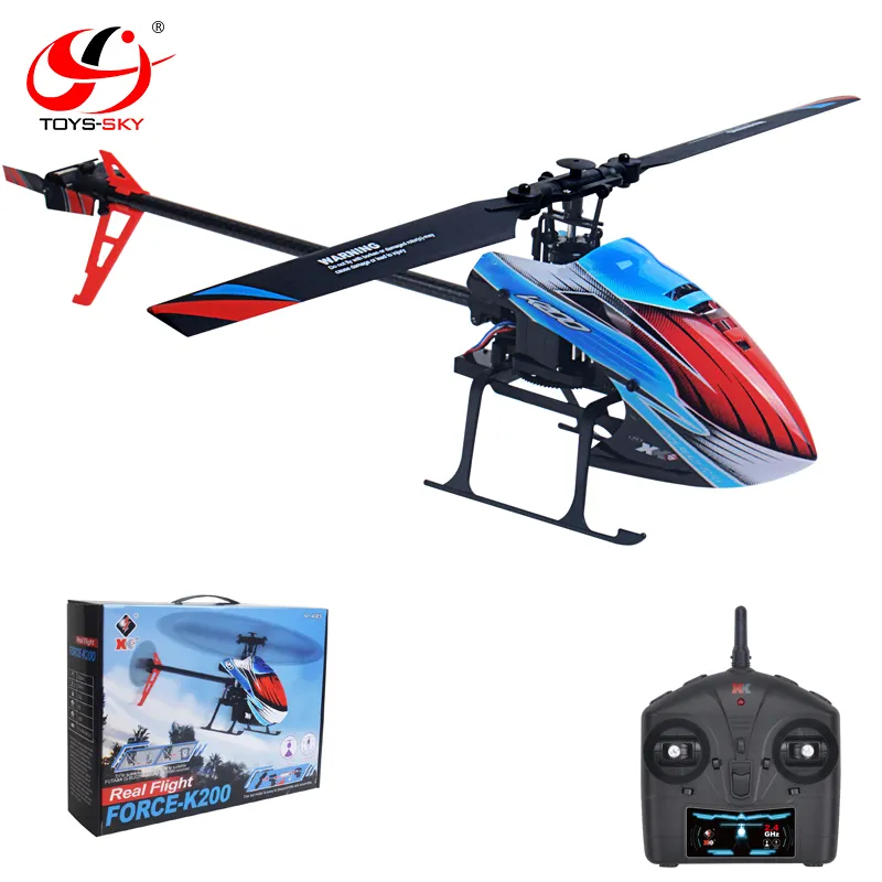 WLtoys XK K200 Altitude Hold Rc Helicopter 2.4G 4CH 3D Gyro Single Blade Rc Flying Copter with Optical Flow Positioning