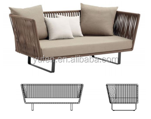 Ensemble <span class=keywords><strong>de</strong></span> canapé d'extérieur en <span class=keywords><strong>aluminium</strong></span> et rotin PE <span class=keywords><strong>de</strong></span> style contemporain, une place, pour patio, <span class=keywords><strong>jardin</strong></span>, cour, parc, hôtel, villa, <span class=keywords><strong>salon</strong></span> - Product Image 2