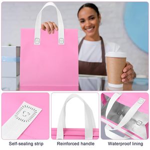 Bolsa térmica personalizada para llevar comida, bolsa isotérmica para entrega de comida, <span class=keywords><strong>compras</strong></span> y comida para llevar. - Product Image 5