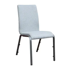 Popular Style Commercial Stackable Banqut Chair Aluminum Wedding Hotel Church Chair