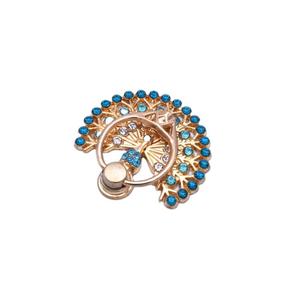 Оптовая продажа с фабрики: винтажная подставка для телефона в форме павлина из металла с инкрустацией бриллиантами, многофункциональная настольная подставка для телефона, подарок - Product Image 1