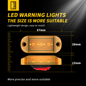 DXZ 3-<strong>LED</strong> Light Clearance <strong>Indicator</strong> 12V/24V Front Rear Side Marker Lights Sealed Surface <strong>Mounted</strong> for RV Truck New - Product Image 3