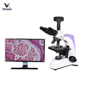 Microscope numérique trinoculaire vétérinaire avec écran HD et lentilles multiples pour la détection d'échantillons de sang, de sperme et de tissus animaux - Product Image 3