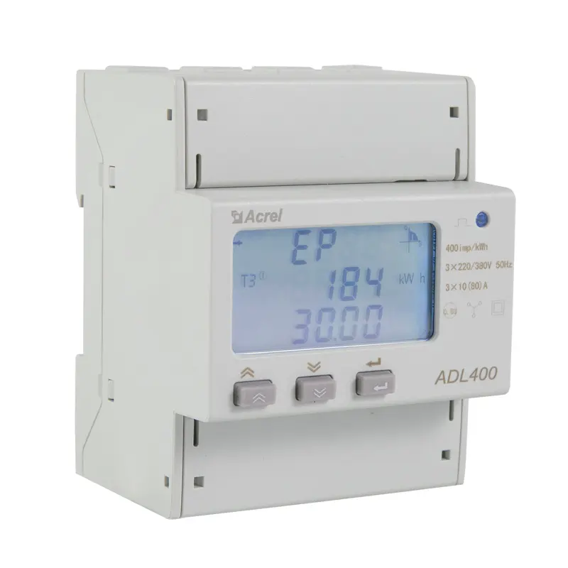 Acrel ADL400/F Din Rail Multi Tariff Medidor de potencia inteligente trifásico con comunicación 485 para medición de potencia