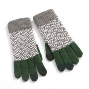 Guantes de Invierno para Mujer, Otoño-Invierno, con Forro Polar Grueso, Cálidos, Estilo Coreano, con Dedos Descubiertos y Logotipo - Product Image 3