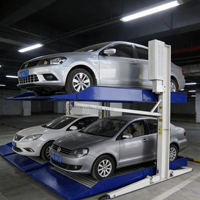 Lève-voiture hydraulique de luxe à deux poteaux en acier avec télécommande pour garages domestiques