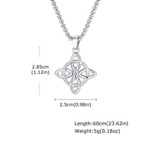 Liontin Kalung Pria Punk Vintage Witch Celtics Knot Amulet Pvd Baja Tahan Karat 316 Perhiasan Fashion Grosir untuk Diy