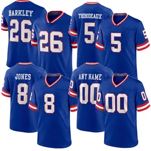 2023 Men Classic Retired Football Jersey Stitched S-5XL #8 Daniel Jones #26 Saquon Barkley #5 Kayvon Thibodeaux