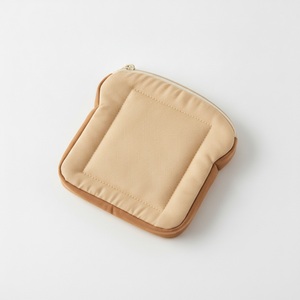 Trousse à crayons en sergé de coton doux en forme de toast, pochette plate matelassée mignonne avec fermeture éclair, papeterie Kawaii en forme de pain, cadeau personnalisé avec logo - Product Image 2