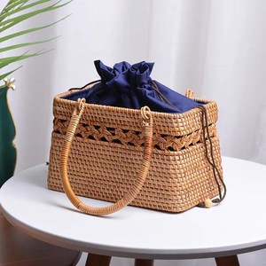 Bolsa Redonda de Palha para Praia 2026 - Atacado, Artesanal, Rattan de Bali, Bambu, Estilo Sling - Product Image 1