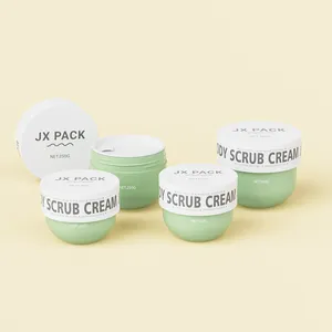 Wholesale Customized 130 150 250 300 Ml 8oz Luxury Frosted Body Butter Containers Bowl Shape Cosmetic Plastic Jar With Lid