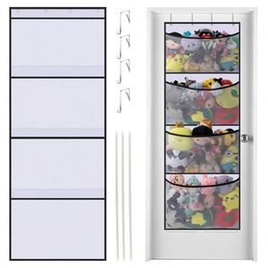 Organizador de tela grande para puerta, almacenamiento colgante para armario de bebé, juguetes de peluche, bolsa de polietileno 600D, malla de poliéster, plegable, para el hogar - Product Image 3