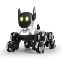 Robot chien interactif intelligent, jouet robotique parlant avec lumières d'expression faciale, commande vocale et capteur tactile