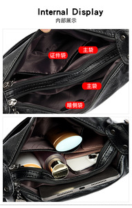 กระเป๋าถือมีคลาสพร้อมกระเป๋าถือขนาดใหญ่เรียบง่ายกระเป๋าถือแฟชั่นใหม่สำหรับผู้หญิงกระเป๋าถือ PU กระเป๋าสะพายไหล่กระเป๋าแมสเซนเจอร์ - Product Image 6