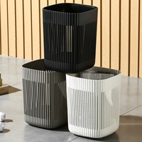 Poubelle en plastique à anneau pressé épaissi, de grande capacité, de forme verticale et creuse, pour chambres et appartements