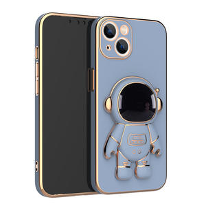 Funda de teléfono de astronauta galvanizada con soporte de astronauta para iPhone 7 8 x XS XR <span class=keywords><strong>11</strong></span> 12 13 14 15 Plus Pro Max - Product Image 5