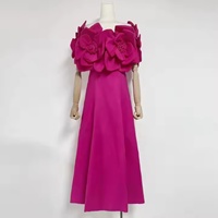 Nouvelle robe de soirée pour femme, design automne, haute qualité, décolleté sexy, sans bretelles, style vintage, à fleurs