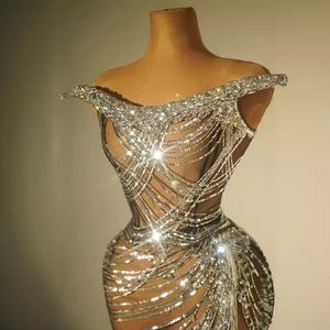 Falda con borlas de diamantes para mujer, vestido de fiesta de cumpleaños Gogo hasta el suelo para club nocturno, bar, actuación en grupo - Product Image 2