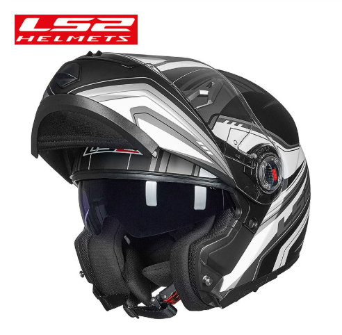オリジナルLS2FF370フリップアップオートバイヘルメット