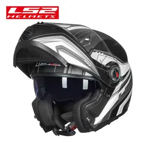 Оригинальный откидной мотоциклетный шлем LS2 FF370, модульный Мужской и Женский шлем с двойным козырьком, шлем LS2, Casco, Moto, Cascos Para Moto