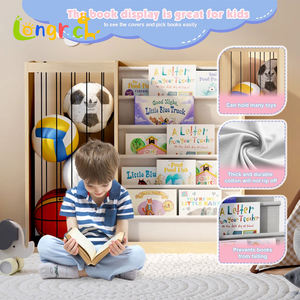 Étagère à livres moderne en bois pour enfants et rangement pour animaux en <span class=keywords><strong>peluche</strong></span>, organisateur de livres pour tout-petits peu encombrant pour la maison - Product Image 6