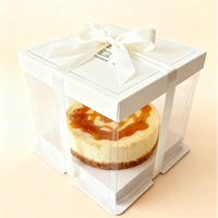 Boîte à gâteau de 4 pouces, boîte à gâteau de 6 pouces, boîte à gâteau de 8 pouces, boîte d'emballage pour gâteau d'anniversaire, boîte à gâteau transparente, boîte à gâteau personnalisée