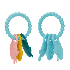 Baby <b>Silicone</b> Teething Ring Round <b>Beads</b> Food Grade Infants 0-24 Months Unisex - Product Image 4
