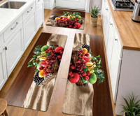 Tapis de sol moderne et minimaliste en mousse PVC, motif floral tournesol et fruits, antidérapant, imperméable, coussiné, pour longues heures debout, anti-fatigue