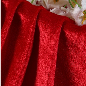 Giáng sinh màu đỏ nhung 100% Polyester Đồng bằng vải nhung CuộN - Product Image 5