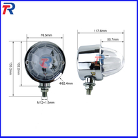 Lumière LED universelle 12V/24V pour sous-châssis de camion, étanche IP65, coque chromée, lentille transparente, lumière d'avertissement pour semi-remorque, camping-car, rénovation