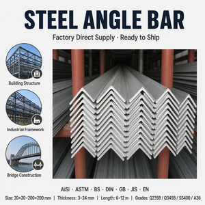 Prix de gros Angle <span class=keywords><strong>en</strong></span> <span class=keywords><strong>acier</strong></span> au carbone A36, Angle inégal SS400 Q235 Q195 St37 S275JR S235JR Q235B JIS G3192 <span class=keywords><strong>30x30</strong></span>-150x150 GB/<span class=keywords><strong>T</strong></span> 706 - Product Image 1