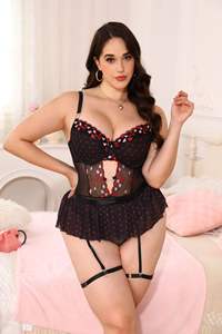 Conjunto de Lingerie Sexy ODM para <span class=keywords><strong>Com</strong></span>ércio Exterior em Tecido Dobby Poliéster <span class=keywords><strong>com</strong></span> Bordado Paixão Tamanho Grande para Mulheres 9145 - Product Image 6